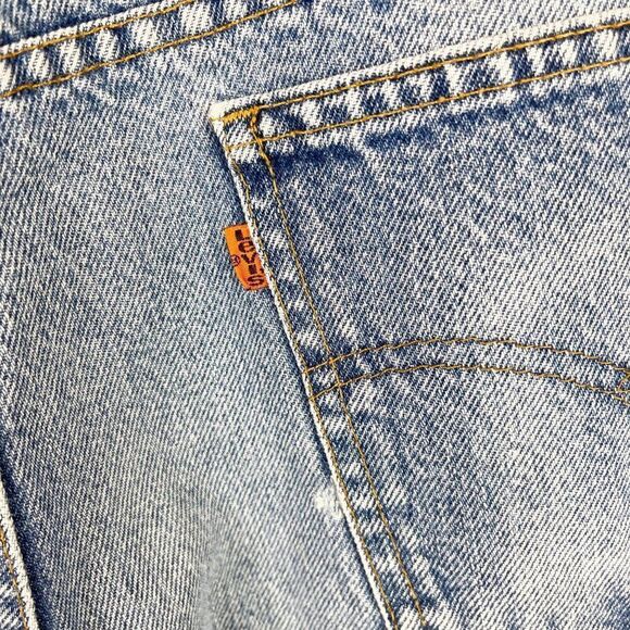 Vintage Levis 60s Big E Orange Tab Straight Leg Jeans Cotton Denim Size 40 - Picture 10 of 10